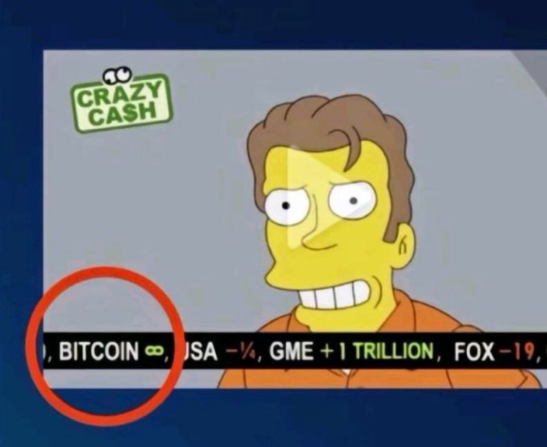 The Simpsons predicted that Bitcoin is going to infinity 🚀