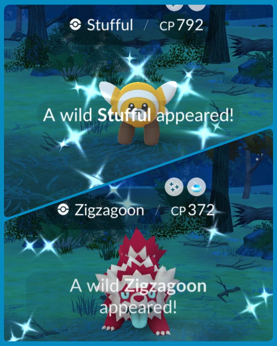 Two shinies after a long workday ✨🤩✨🤩✨🤩✨🤩✨🤩✨ #PokemonGO #ShinyPokemon