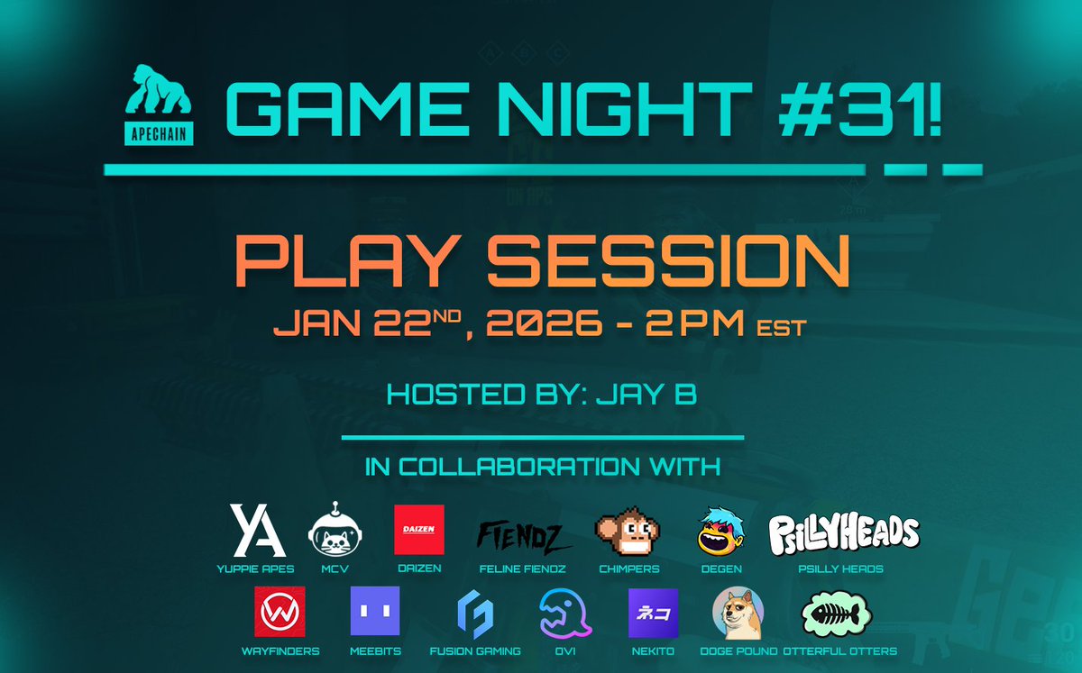 🎮 SOLDIERS, Game Night #31 is locked in!

We’re back at our NEW time, this THURSDAY at 2pm EST!
Same energy, same vibes, just a new slot.

More info coming soon as always!🫡

See you on the battlefield. 🎮