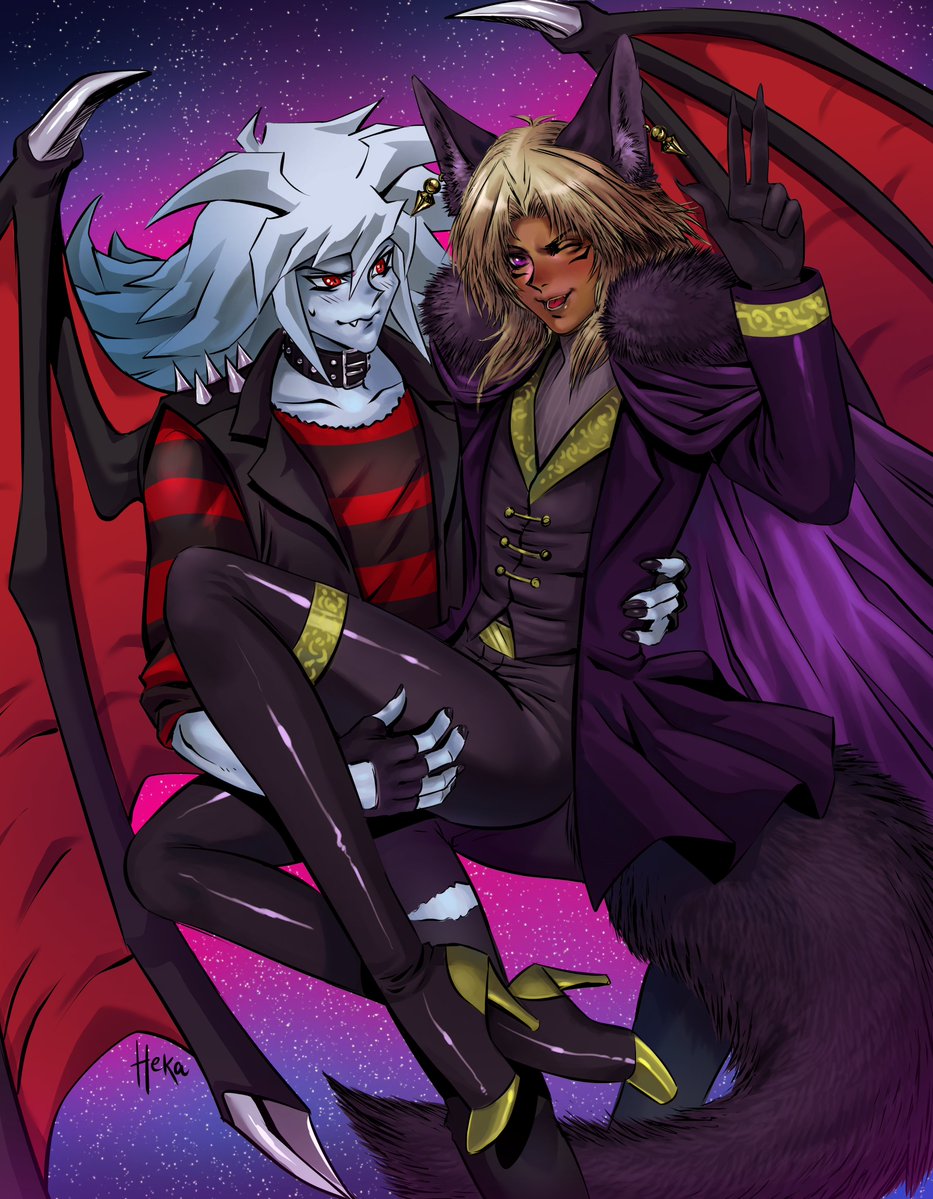 Joined YGO Big Bang! I made the art and the brilliant oxeyed wrote a killer Vampire Bakura / Werewolf Vampire Hunter Marik fic!! She’s an amazing writer! 😻😻😻 Link>> archiveofourown.org/works/77839976