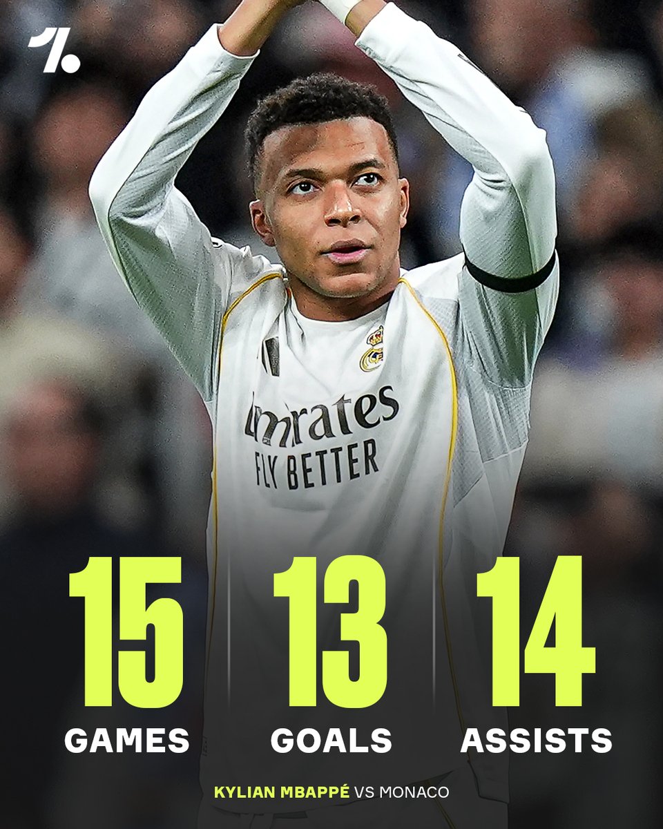 OneFootball's tweet image. Kylian Mbappé has 17 goal contributions in just 15 matches against his former club Monaco 👀