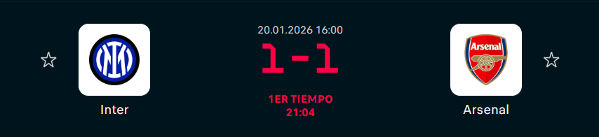 Triunfobet1's tweet photo. ¿APOSTARON AMBOS MARCAN?⚽️⚽️
Les informo que en 18 minutos de juegos, el Inter y el Arsenal ya están 1-1.
Los Gunners marcaron primero, gracias a Gabriel Jesús y, los locales igualaron con gol de Susic.
Check verde para el ambos marcan ✅
#championsleague #INTERDEMILAN #Arsenal