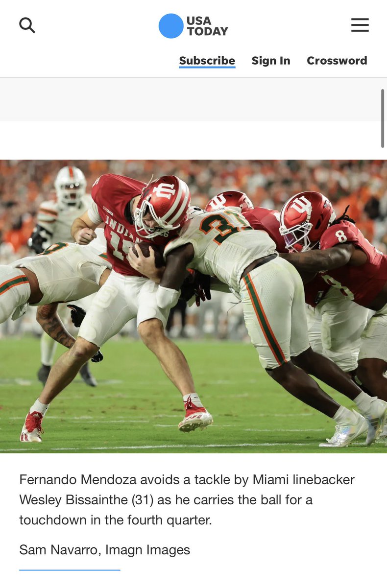 avinashkunnath's tweet image. The Fernando Mendoza arc is beyond storybook. Heartbreak at Cal, glory in Indiana.