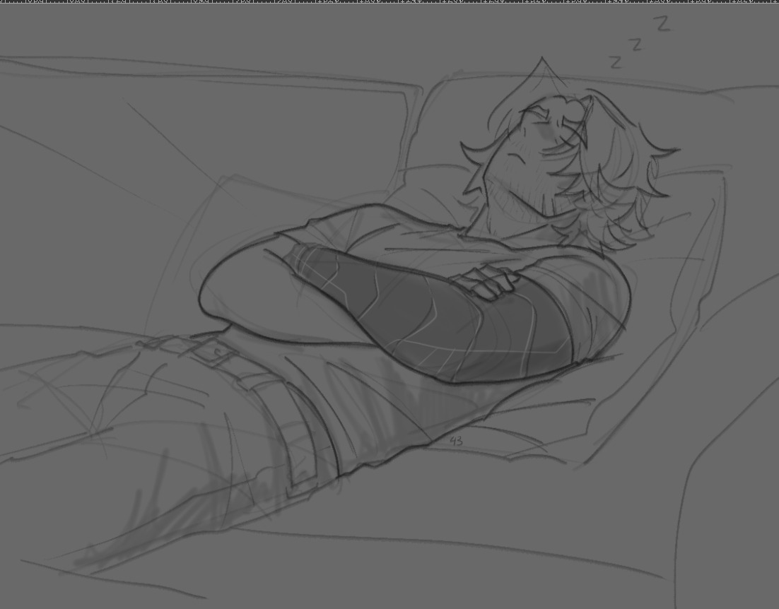 Thunderbolts bucky sleeps like a dad

#buckybarnes