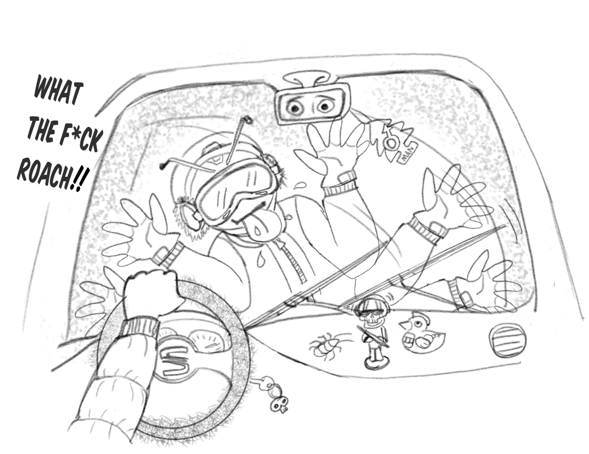 RicercaMis's tweet photo. Get off my windshield, Roach!!! @Roachie_141  has a passion for defrosting car windows with tongue!❄️❄️❄️❄️🪳🧡 #garyroachsanderson #roachghost https://t.co/TFay007c0F