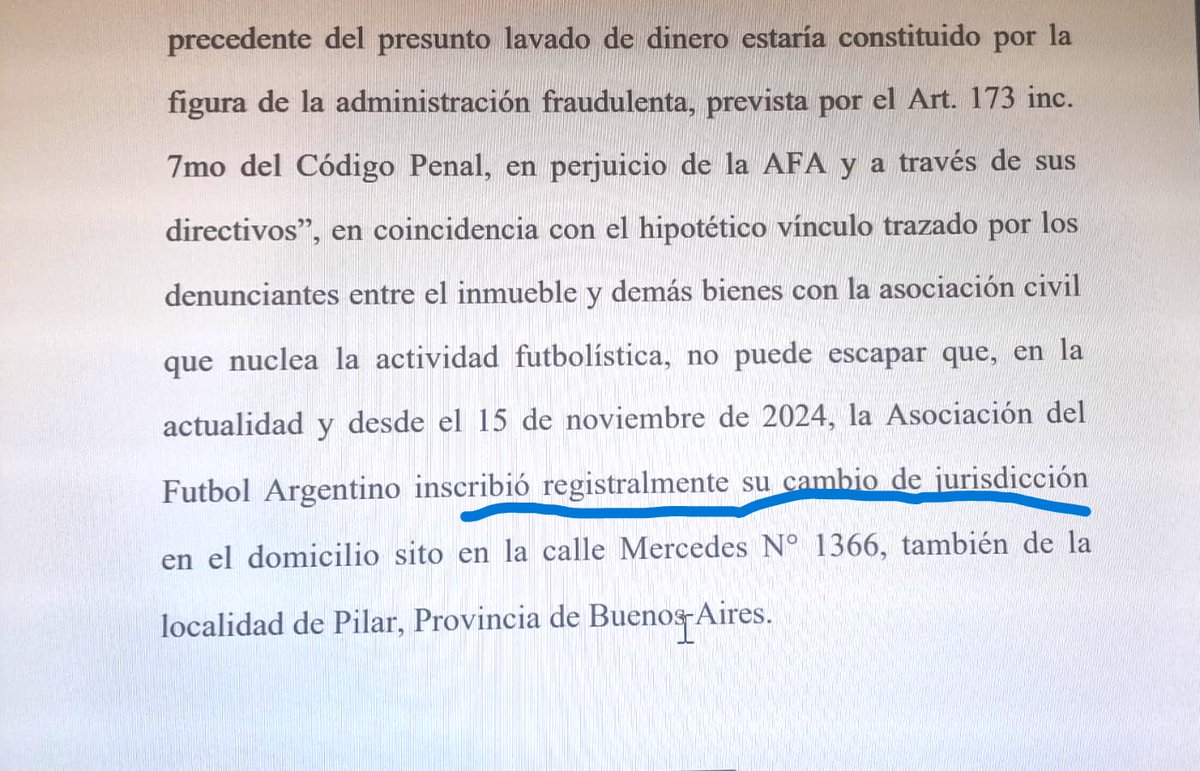 Argumento polémico. El camarista Alberto Lugones le sacó el caso a Aguinsky y dio por legal el cambio de domicilio de la AFA de la CABA a Pilar, a pesar de que la Inspección General de Justicia de la Nación aún no lo válido como es de dominio público.