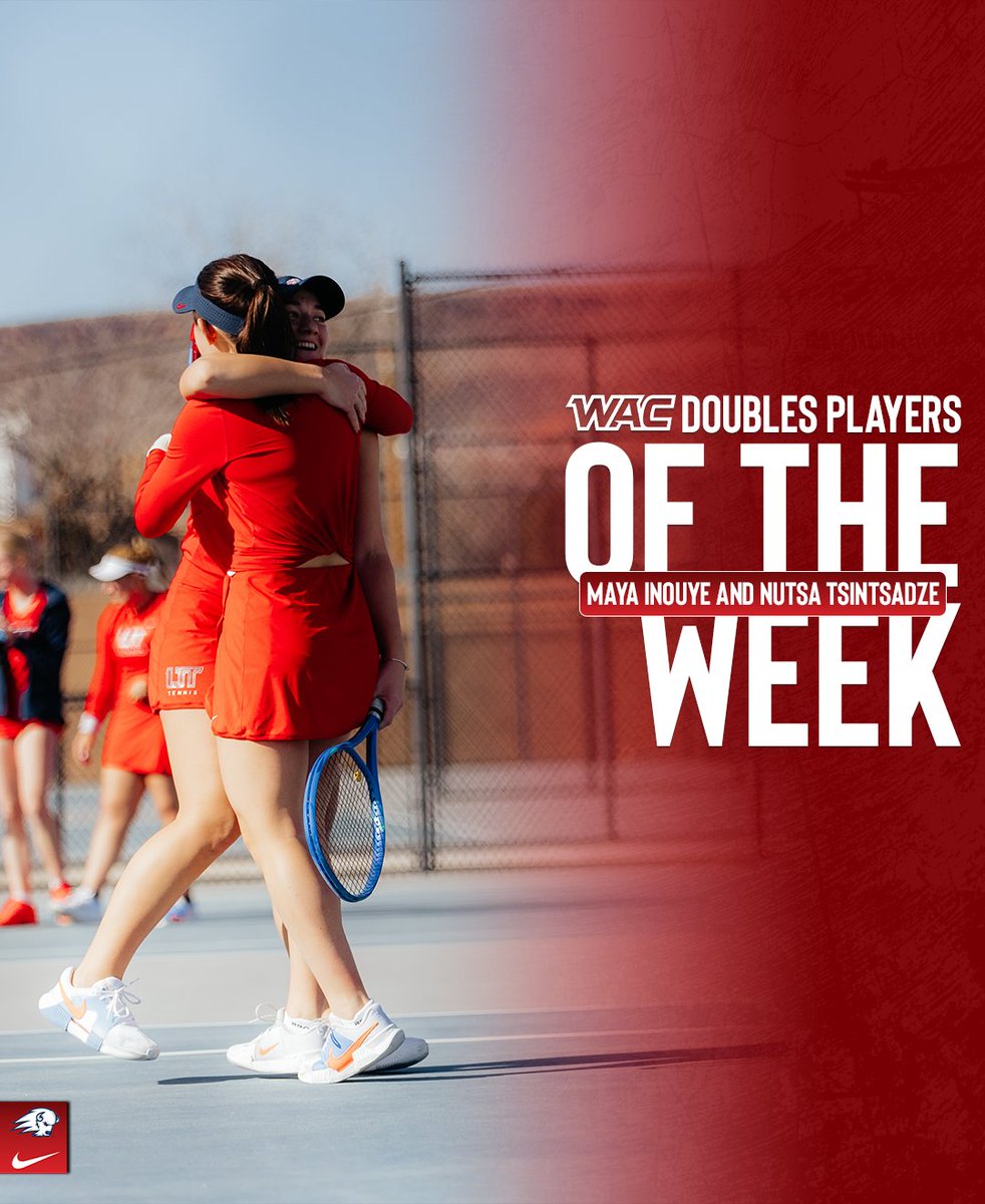 𝑫𝑶𝑼𝑩𝑳𝑬 𝑻𝑹𝑶𝑼𝑩𝑳𝑬‼️

Congrats, Maya and Nutsa, on being named the <a href="/WACsports/">The Western Athletic Conference</a> Doubles Players of the Week!

📰: tinyurl.com/5dt7fhmy

#UtahTechBlazers | #WACten