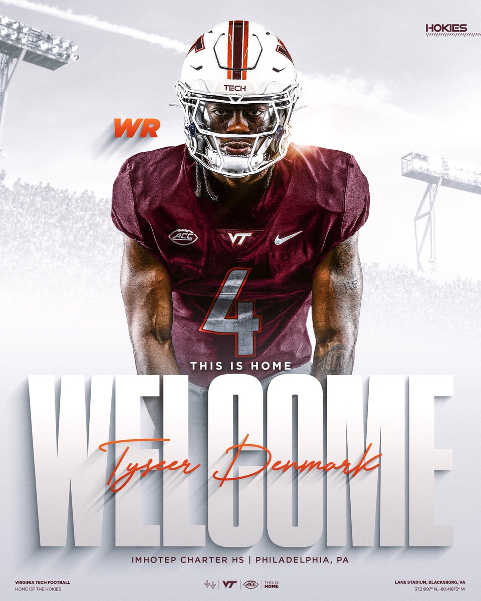 HokiesFB's tweet image. Welcome Home, Tyseer Denmark !

#ThisIsHome | @tyseer5denmark