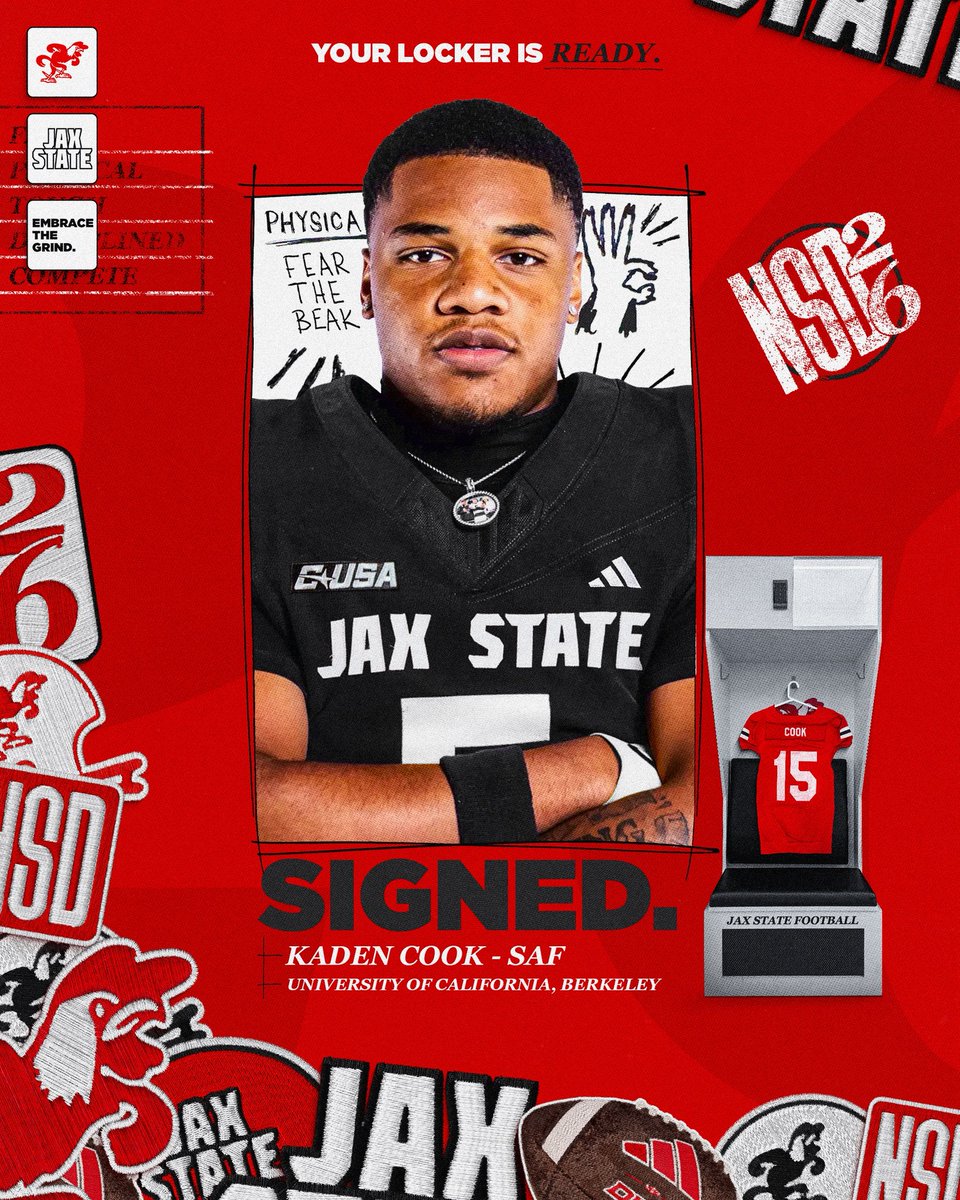 JaxStateFB's tweet image. 𝐒𝐈𝐆𝐍𝐄𝐃🖋️

Your locker is ready, Kaden Cook‼️

#EmbraceTheGrind | #AKC