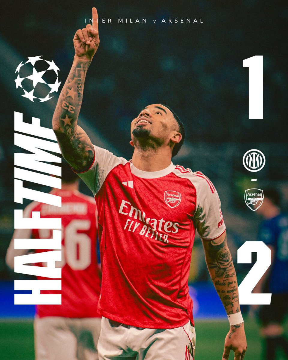 On top at the break.

Let's finish this off, Gunners ✊