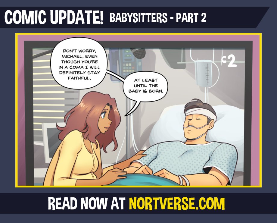 Nortuet's tweet photo. Comic Update! Babysitters - Part 2 https://t.co/w7dzvYklEa