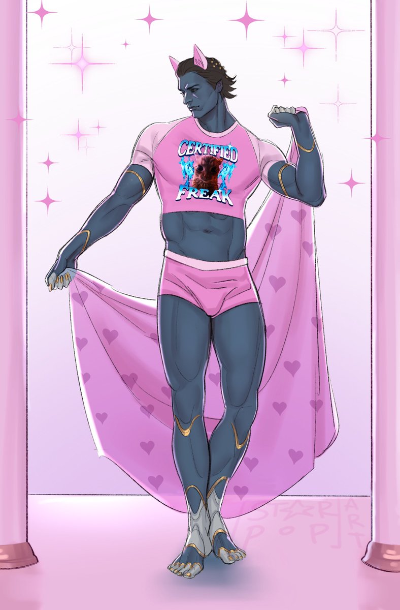 starpop_art's tweet photo. fashionframe is endgame, barbie dreamhouse endition (i am sorry, golden king)

#warframefanart #roathe https://t.co/a4Yh4D2Lvh