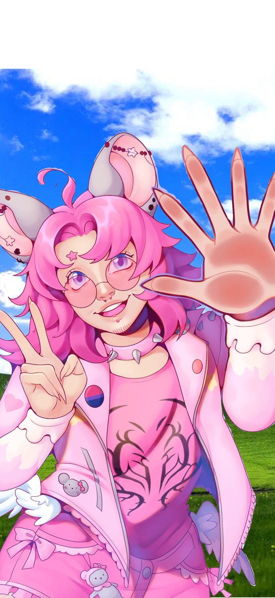 Pink Hair, Likes Rye, Squeaking In Your WiFi!!! Join me on Twitch tonight at 6pm CST to play some dispatch!!!

Art by Cosmic.tea__ on instagram!