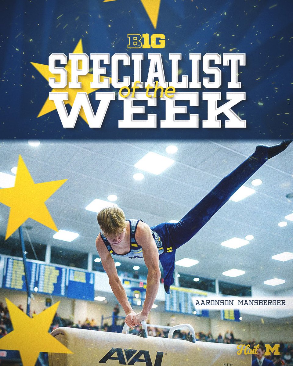 Another B1G Specialist of the Week honor for Aaronson Mansberger! #GoBlue〽️