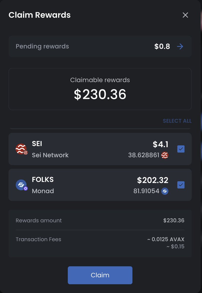 The <a href="/monad/">Monad</a> Mania on <a href="/FolksFinance/">Folks Finance</a> is now finished 🥲. During two months, Folks Finance have incentivised the Monad assets vaults on the xChain app.

Today is the day you can claim your $FOLKS rewards if you had deposited specific assets on Monad.

Almost 82 $FOLKS were farmed and