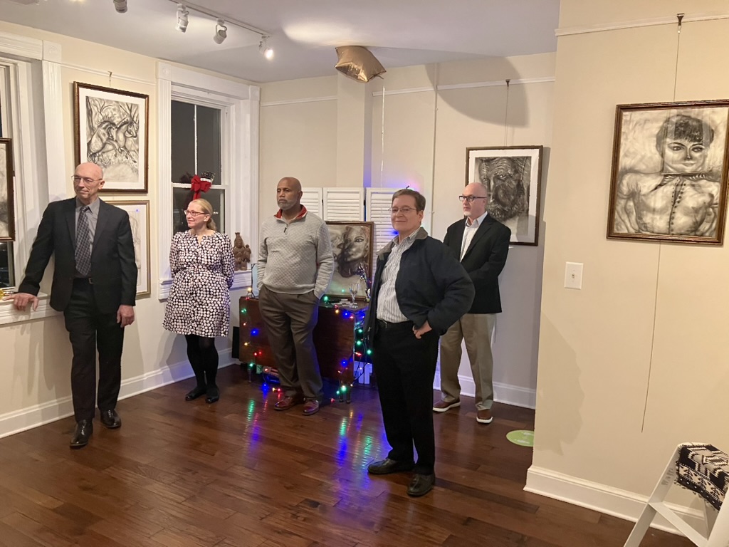 dmvisual's tweet photo. Happy 2026! What fun we had celebrating at #McCallStudioGallery #9thAnnualNewYrGala, 
w/ featured art show D. McCall &amp; local #LIVEMusic L. Howard &amp; E. Leon debut! #DMVISUALEvents #Arts #OTM ART FOR SALE! Next #community Valentines' Gala, 2/14, 6-9 PM! RSVP Facebook or Eventbrite! https://t.co/JvvCWlcYMk