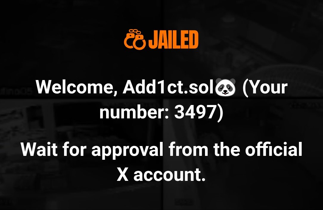 NftAddictsol's tweet image. personal news: i got life sentence

moving into @Jaileddotfun soon

Waiting for approval 🫡

Some invite codes:-

M9AXVI
0BRKOR
4GF0XF