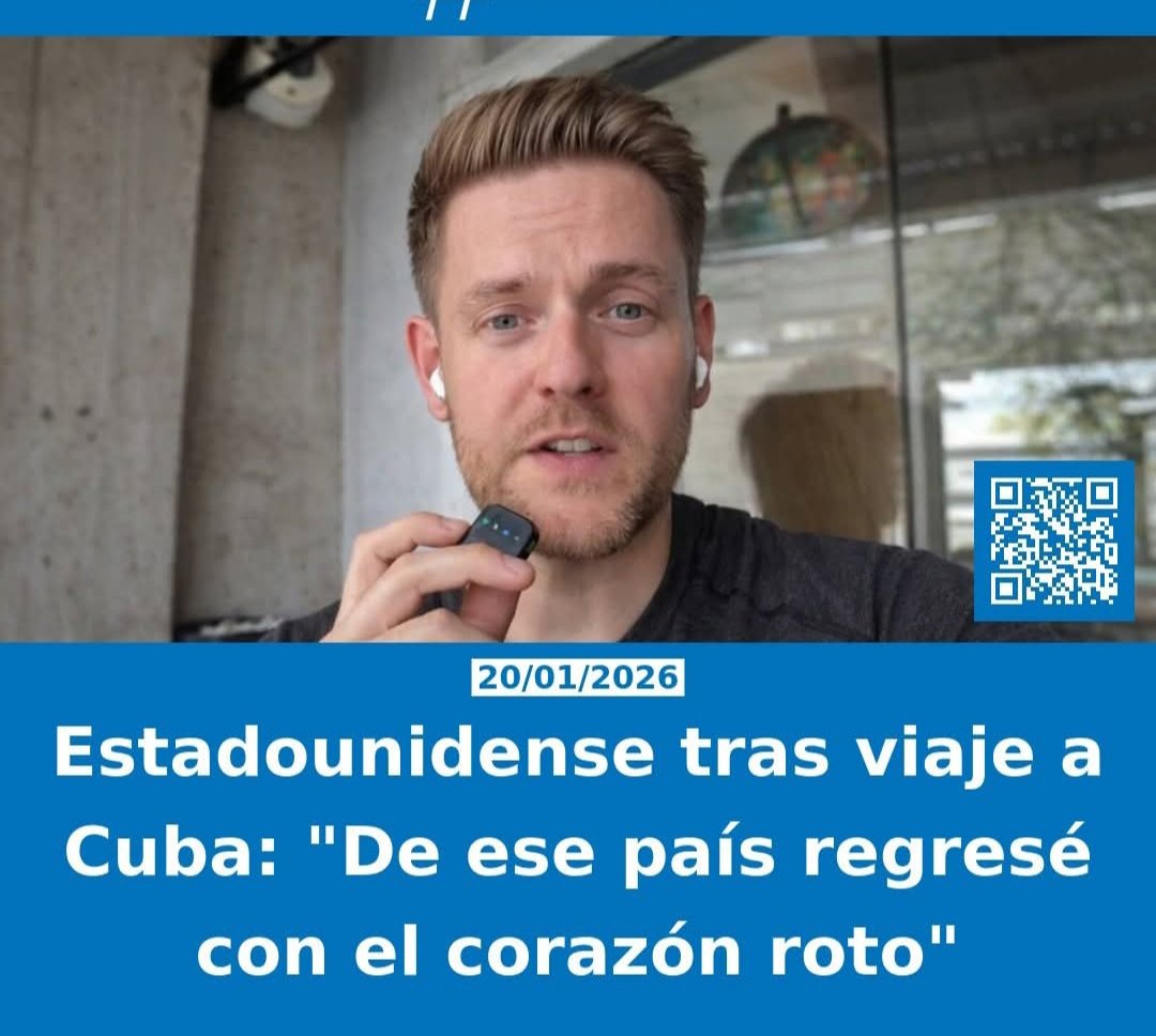 Noticias del CiberCirco anticubano:
Estadounidense viaja a Cuba violando la prohibición que el régimen de #USA le impone, y regresa conmovido y avergonzado al constatar los sufrimientos que el bloqueo de su país causa a los cubanos.
#Cuba #CDRCuba #CubaVencerá