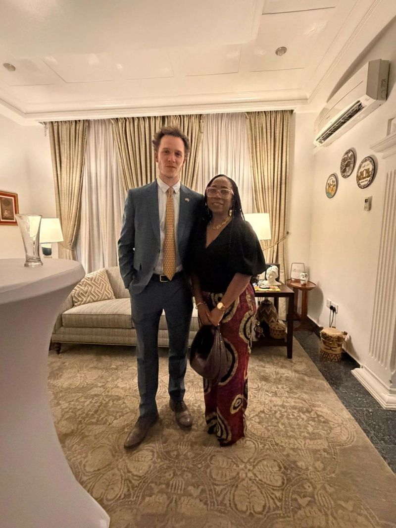 The American Business Council Nigeria Secretariat, represented by Joy Lawal, attended a farewell cocktail hosted by U.S. DCM Keith Heffern &amp; Mrs. Carrie Heffern in honor of Mr. Benjamin Grunnet. The council wishes him well on his next journey. #ABCNigeria #USNigeriaRelations
