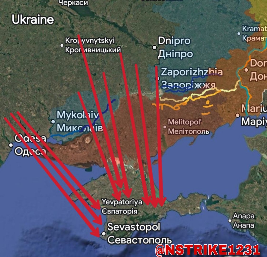 NSTRIKE01's tweet image. ‼️‼️‼️🇺🇦✈️🔥 Right now, a massive strike is underway in Crimea with Ukrainian cruise missiles — targeting the Belbek and Kacha airfields, as well as the Balaklava thermal power plant.

See the latest updates with us: @NSTRIKE01