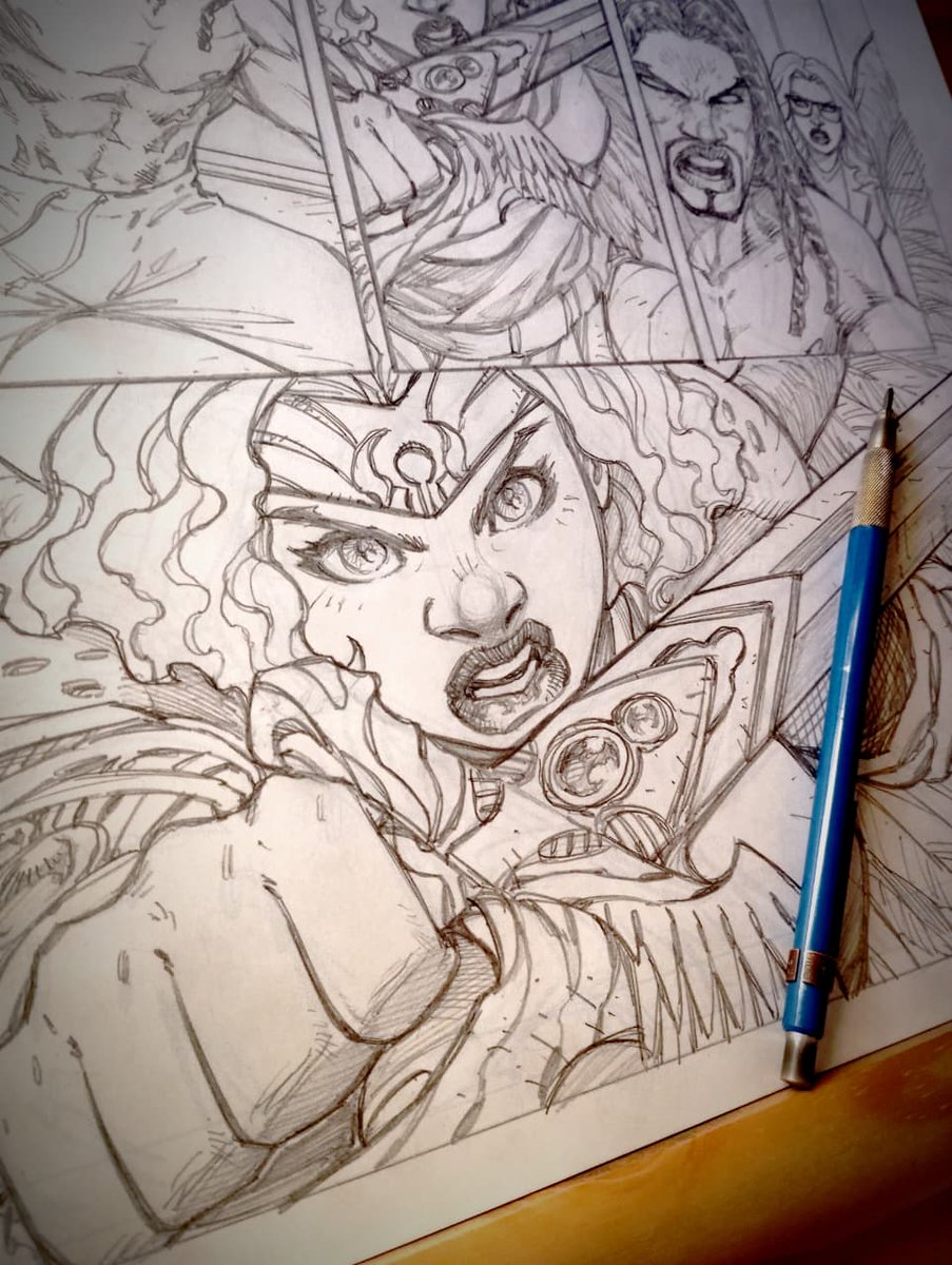 fabioartworks's tweet image. Warchild is ready to fight! Justice 7, pencils work in progress for Wingless Comics! Stay tuned and follow for more! Thank you very much! #comics #comicartist