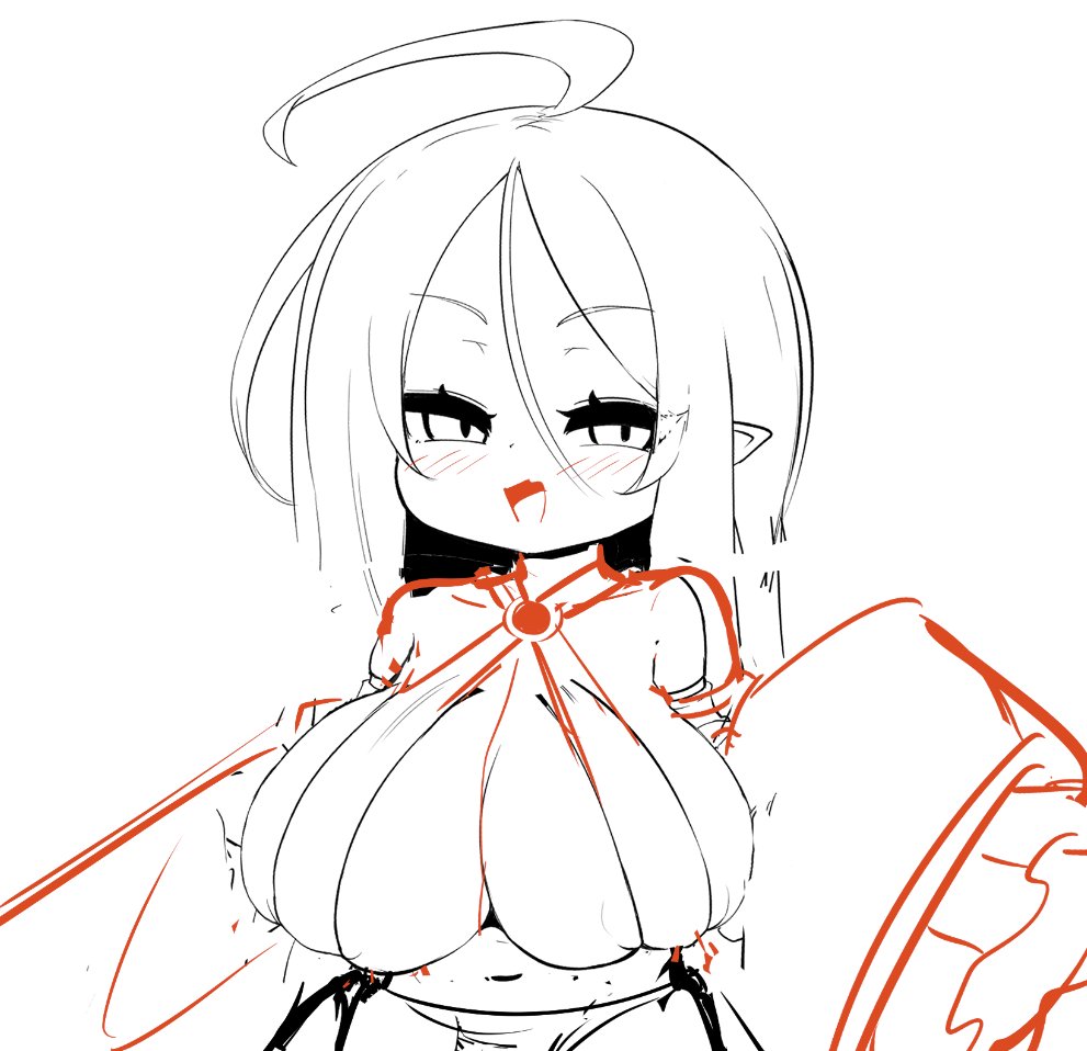 ふだんデカチチ全然描かないからバランスに苦労している 