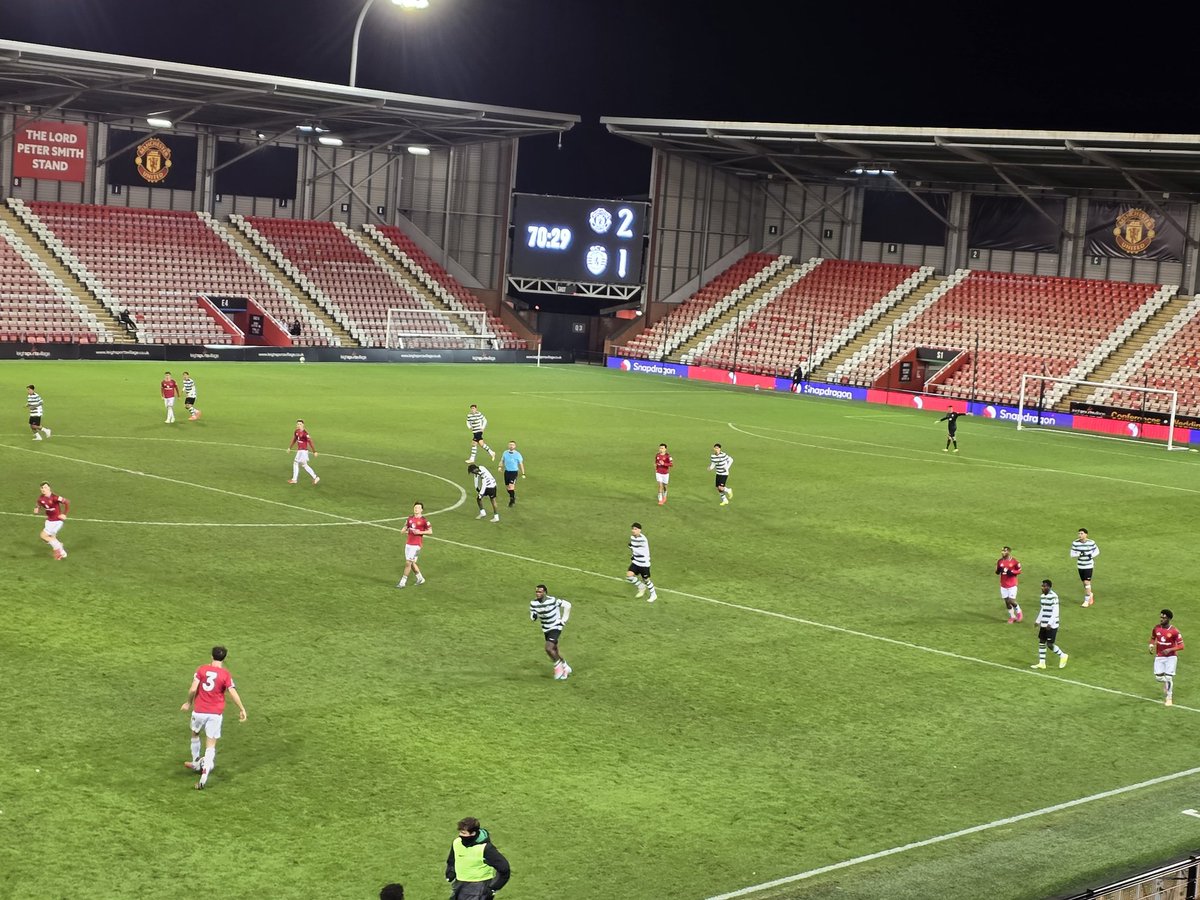 bennymufc's tweet photo. Manchester United U21 3-2 Sporting CP U21 at FT: James Scanlon (3) with United's goals:
#MUAcademy #MUFC #MUNSCP #PremierLeagueInternationalCup #ProgressWithUnityStadium #ManchesterUnited #ManUtd #Football #UnitedVsSporting #U21 #PLIC #LSV #MU 🇾🇪🇾🇪🇾🇪 https://t.co/vhjyEjB3OS