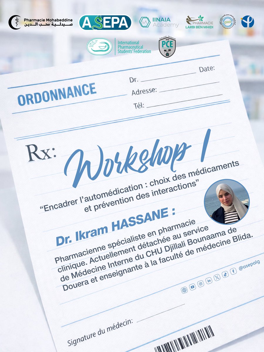 asepalg's tweet photo. Le futur du conseil pharmaceutique se prépare maintenant ! ✨
 Découvrez nos intervenants, professionnels engagés et reconnus pour leur expérience et leur expertise en pratique pharmaceutique.
💻 Pour le webinaire du 22 janvier 2026 https://t.co/05m32kT3BK
