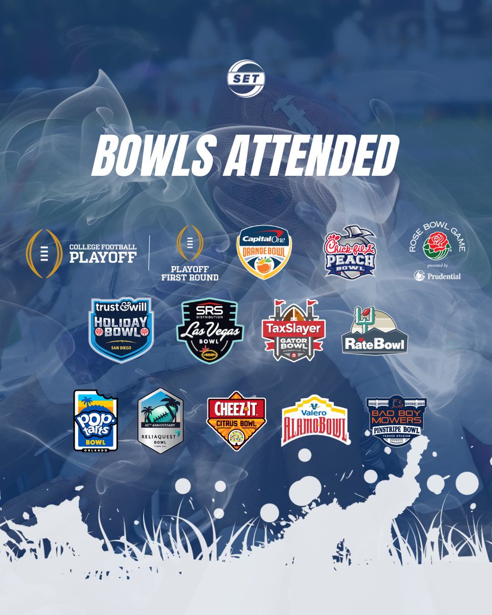 SETExperiences's tweet photo. &amp; that’s a wrap on Bowl Season 2025-2026 🔥🏈

So grateful to all of our incredible partners for making this year so memorable. Already counting down the days until next season! 

#collegefootballplayoff #collegefootball #bowlseason #cfp https://t.co/9DjMWtTcgZ