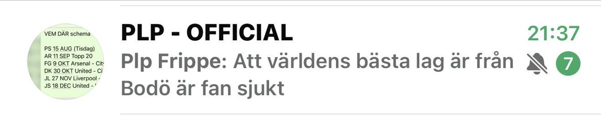 PLPodden's tweet image. Finns inte en chans att jag öppnar denna chat idag. Det nöjet får de inte 😅

Grattis till Bodø / Facit