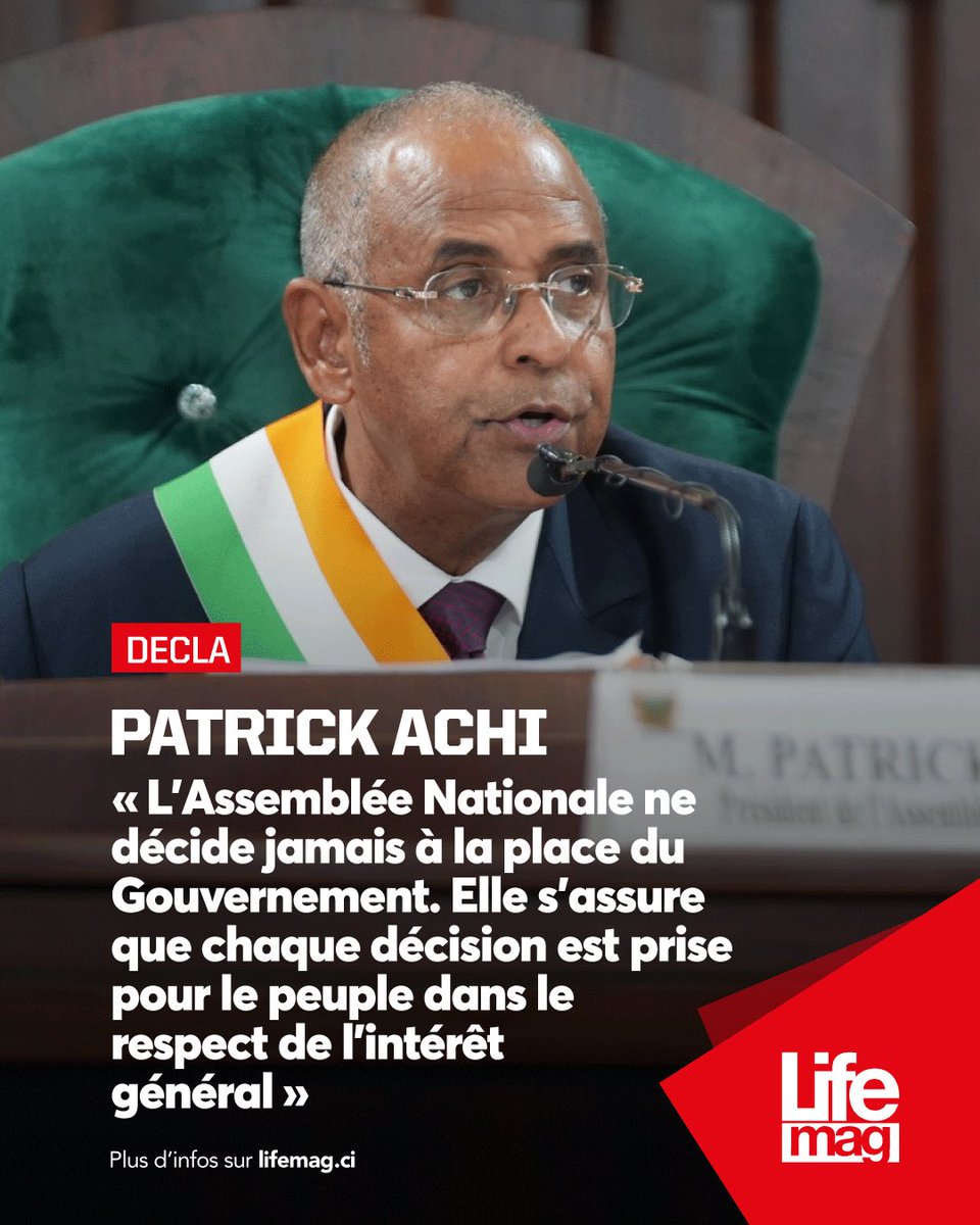 🔴 « Une grande Assemblée Nationale ne se proclame pas. Elle se construit », Patrick Achi, Président de l’Assemblée Nationale de Côte d’Ivoire 🇨🇮👏