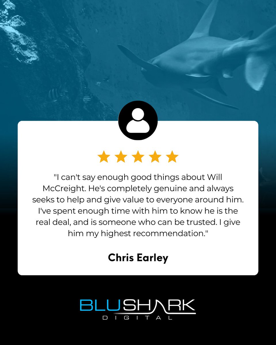 Grateful for the feedback from Chris Earley on his experience working with our team. Clarity, strategy, and responsiveness will always be the standard at BluShark. 
#BluSharkDigital #LegalMarketing #GrowthStrategy