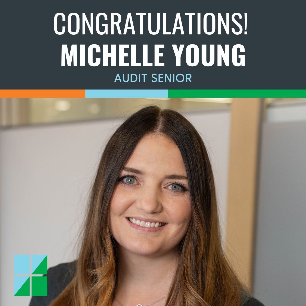 LarsonCPA's tweet image. We’re thrilled to congratulate Michelle Young on her promotion to #Audit Senior! This next step is a testament to her growth, strong performance, and impact on our audit team. Well done, Michelle! #LifeAtLarson #StrengthInNumbers