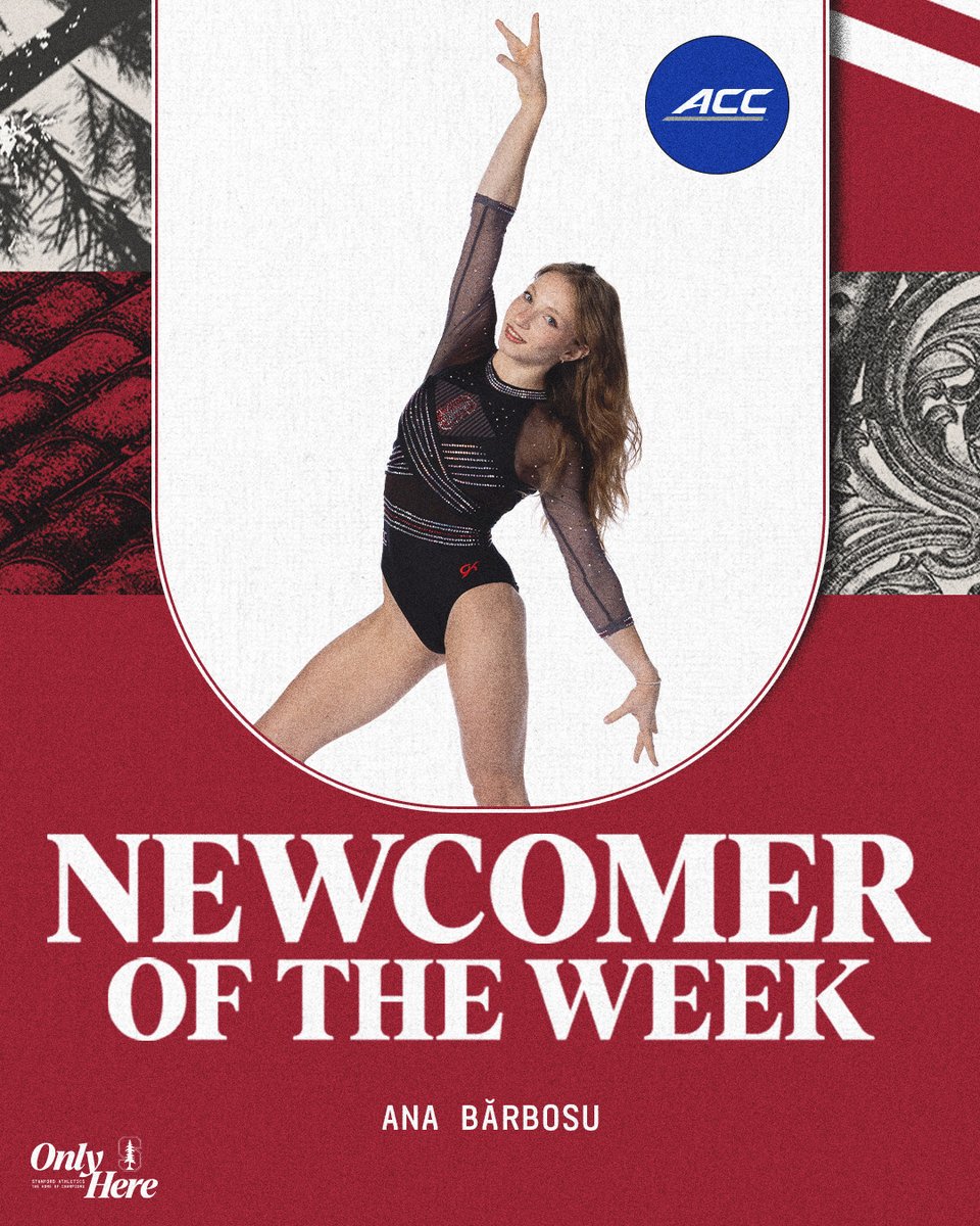 StanfordWGym's tweet image. We have 2️⃣ @theACC Weekly Award Winners after our standout performance at UNC ✨

Anna Roberts- Gymnast of the Week
Ana Bărbosu- Newcomer of the Week

🗞️➡️ stanford.io/45TrKhv

#OneMindForUs | #GoStanford