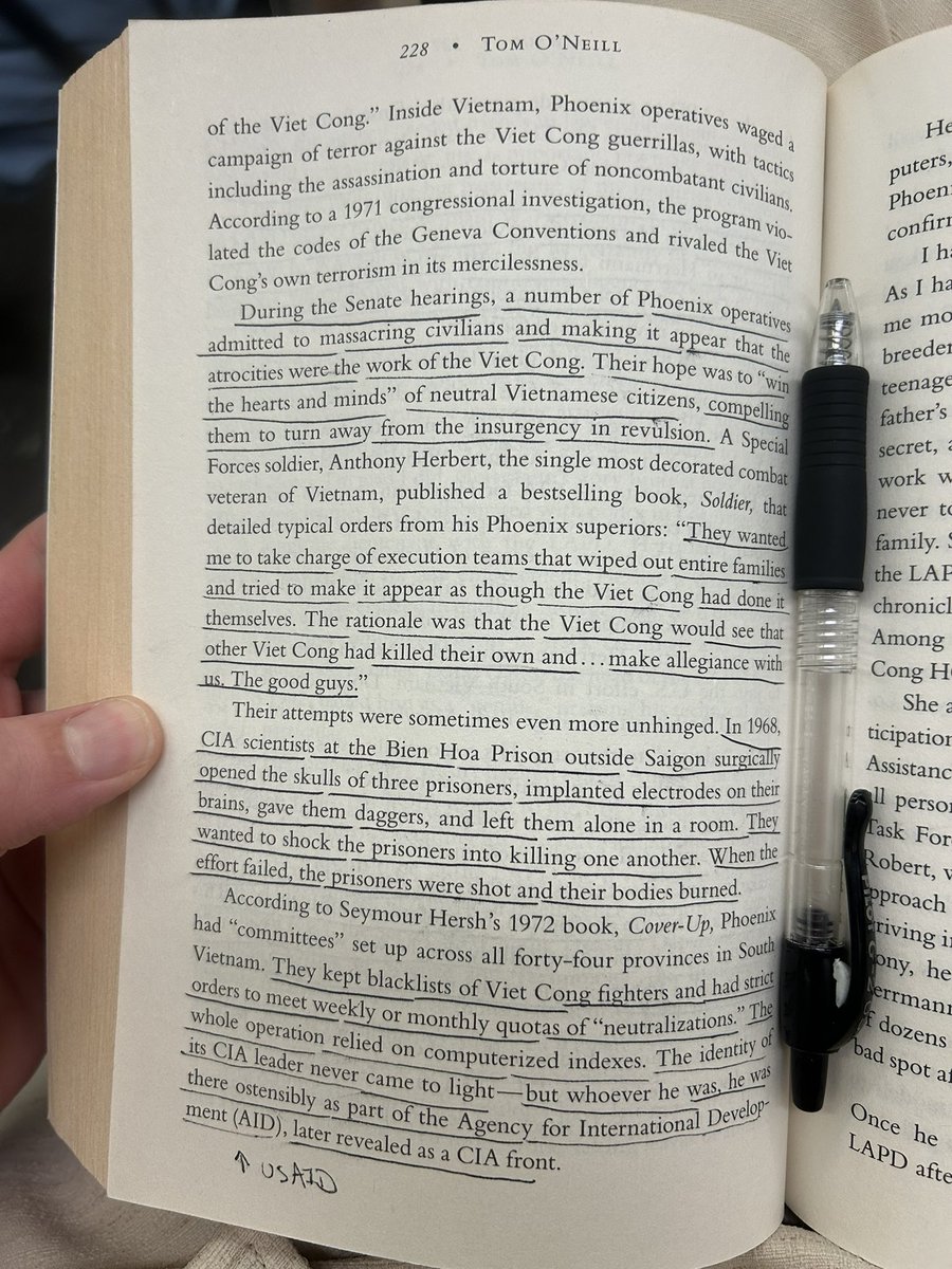 reading about Operation Phoenix during the Vietnam War and man this stuff is just so blood chilling