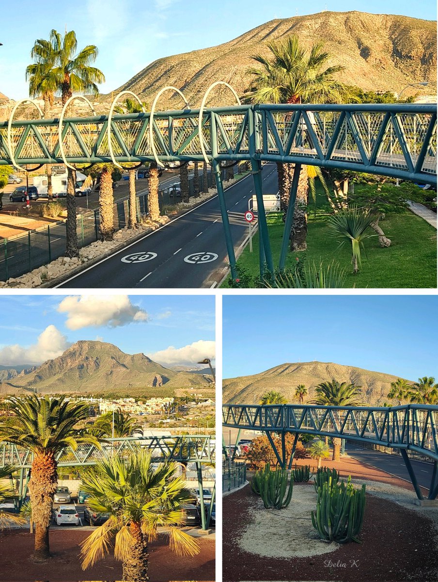 Pasarela peatonal sobre la Avda Chayofita, que nos permite además, contemplar el paisaje de Arona.
#Arona #Tenerife #Canarias #IslasCanarias