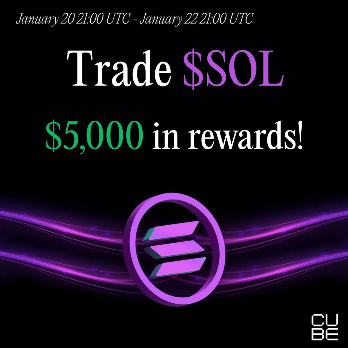 $5k | SOL Trading Sprint 📅 Jan 20 21:00 UTC → Jan 22 21:00 UTC Details  Below 👇