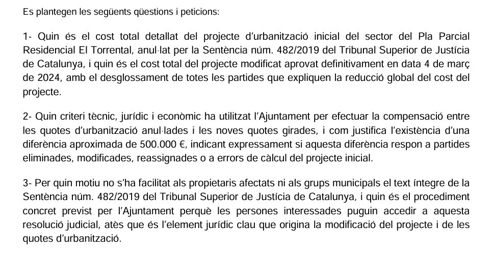 ERCCalldetenes's tweet photo. ❓ Des d’ERC Calldetenes preguntem:

1️⃣ Cost del projecte anul·lat vs. el nou?
2️⃣ Quin criteri s’ha seguit i d’on surt el desajust d’uns 500.000 €?
3️⃣ Es facilitarà i/o publicarà la sentència del TSJC?

📢 Transparència i explicacions clares. https://t.co/ovGi7UweXK