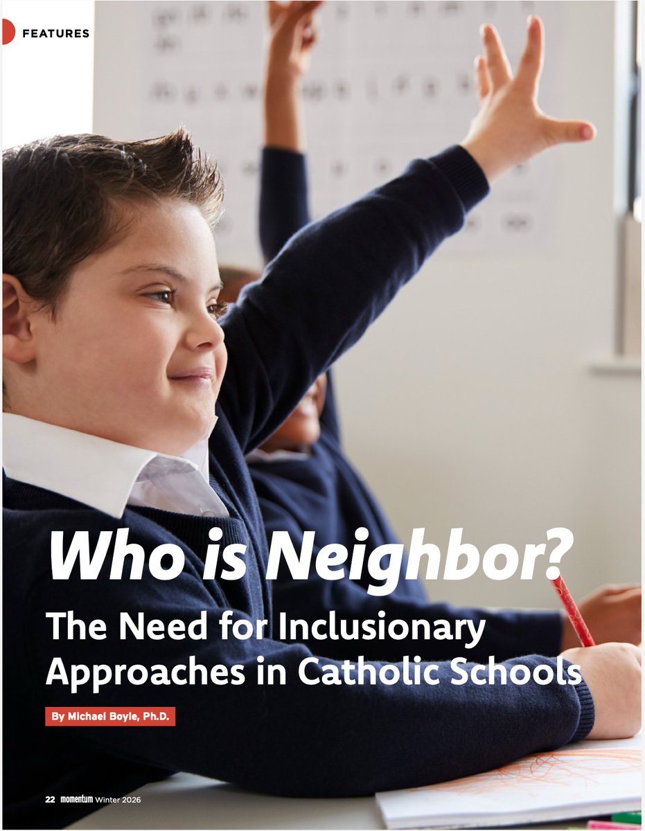 In this issue @NCEA Momentum:“Who Is Neighbor?The Need for Inclusionary Approaches in Catholic Schools.”Inclusion isn’t just a strategy—it’s a Gospel call rooted in human dignity and Catholic identity. How our schools welcome students with disabilities reveals who we are asChurch