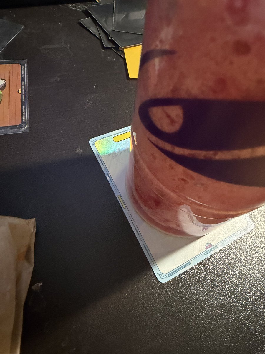 Loving my new coaster while getting some last minute worlds testing in  <a href="/vibes_tcg/">Vibes TCG</a>