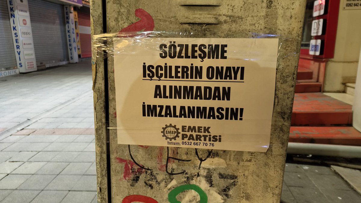 📌Sözleşme işçilerin onayı alınmadan imzalanmasın!

📌 İnsanca yaşayacak ücret, vergide adalet istiyoruz!

📌 Sözleşme yoksulluk sınırının altında imzalanmasın!

#MESS #Sözleşme #Metal