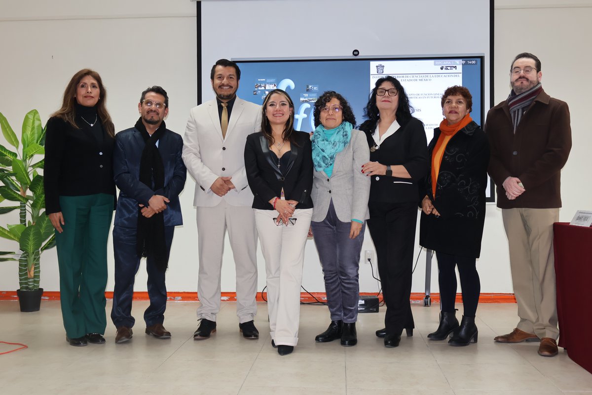 isceem_oficial's tweet image. #ExamenDeGrado | Para obtener el grado de Doctora en Ciencias de la Educación, Georgina Ruíz Rojas sustentó la tesis "Construcción del concepto de función lineal mediante representaciones semióticas en futuros docentes".
!Enhorabuena¡
#ElPoderDeLaEducación
#ISCEEM