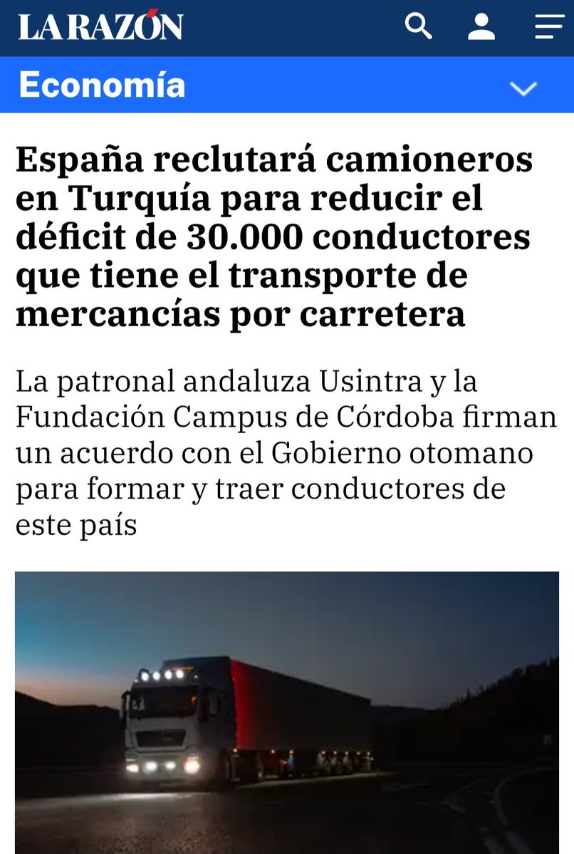 DCognitivos's tweet image. Turquía está preparando a más de 30.000 ciudadanos para que vengan a trabajar de camioneros a España.
Llamadme facha pero
¿No hay 30.000 parados en España a los que preparar y ponerlos a trabajar en lugar de seguir cobrando el paro?