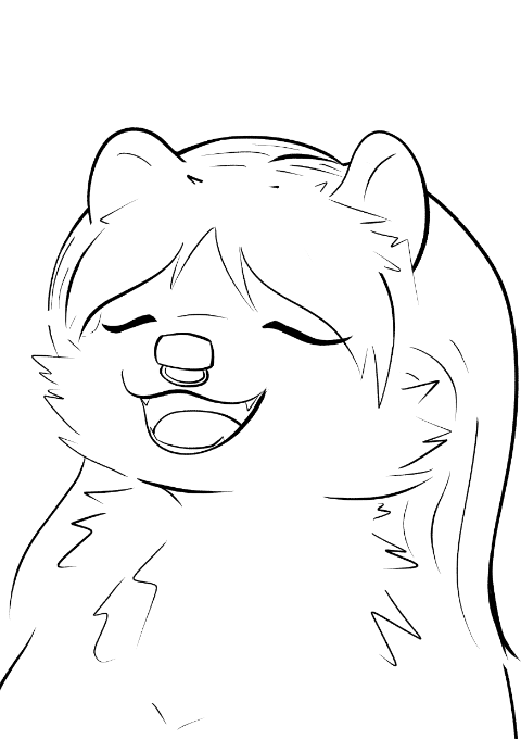 I've started studying a new artstyle, because of this, I want to show, one of my first studies, I basically drawned Saphir basing in kemono style.