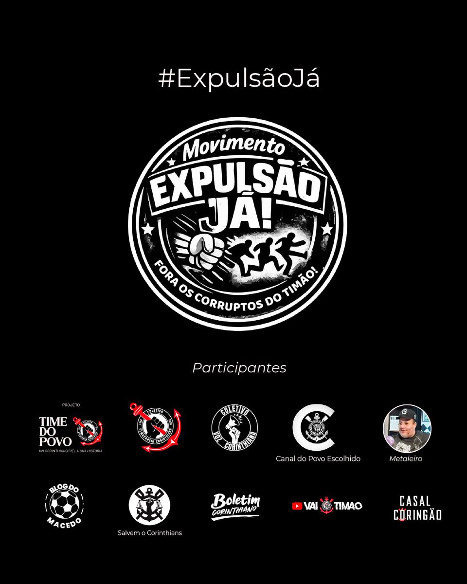 proj_timedopovo's tweet image. O "Movimento Expulsão Já!" nasce para exigir celeridade na responsabilização estatutária, transparência e justiça.

Não se trata apenas de contratos ou dívidas. Trata-se de gestão temerária, impunidade e desrespeito ao Corinthians. 

#ExpulsãoJá #Corinthians