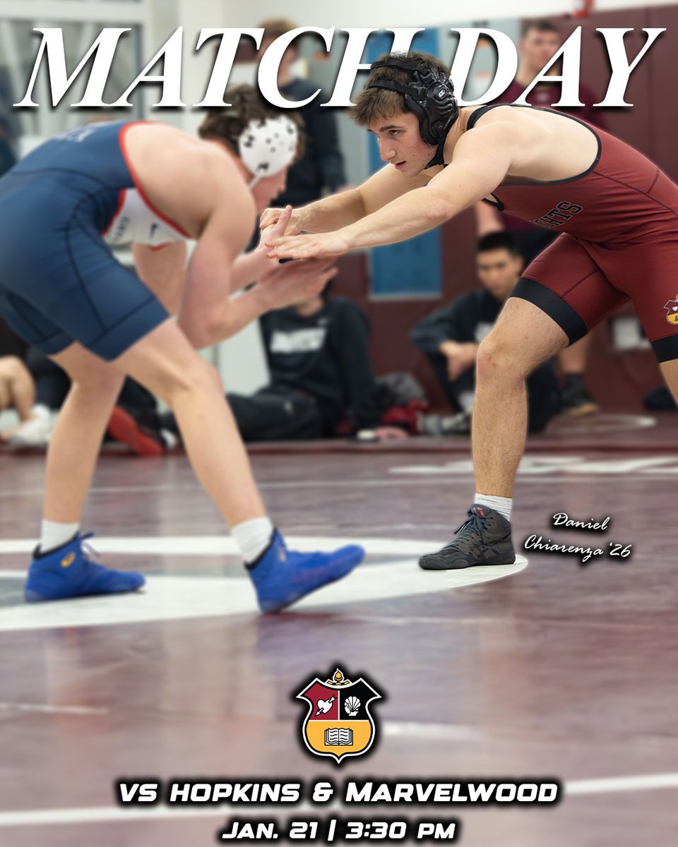Varsity Wrestling: <a href="/SarumWrestling/">Salisbury Wrestling</a> visits Hopkins for a 3:30 p.m. match. #GoKnights