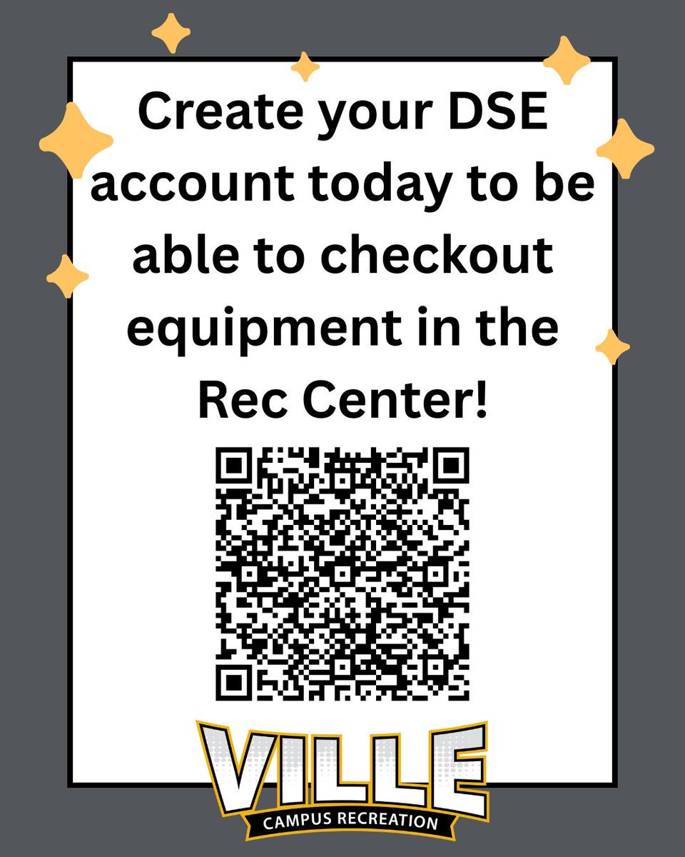 MUCampusRec's tweet image. Is it your first time checking out equipment at our Rec Center? Be sure to have your DSE account made if you don't have one yet and have your P number ready to give to our staff! 

#reccenter #campusrec #millersvilleuniversity