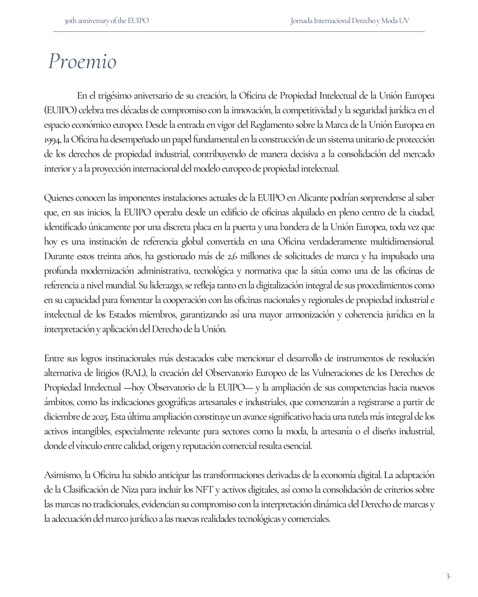 DerechoyModaUV's tweet photo. Compartimos una entrevista realizada a la #EUIPO, la Oficina de IP más innovadora del mundo.

Por Guillermo Palao y Araceli Casamayor De Blas, Dirección Académica de la @DerechoyModaUV https://t.co/l8eev7viCm