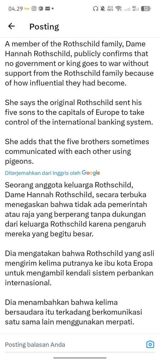 Oalah...

Jadi KURIR YANG SANGAT CEPAT membawa berita kalahnya Napoleon di Waterloo yang membuat Natan segera seolah-olah "membuang" sahamnya yang diikuti pasar lalu diam-diam dibeli dengan harga murah oleh anak buahnya yang membuat Natan seketika kaya raya

itu

SEEKOR MERPATI?!