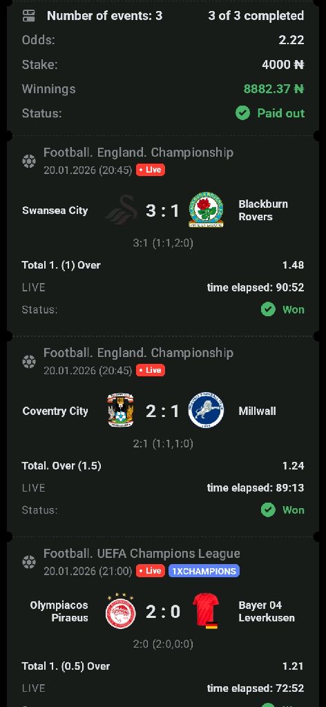 predwit's tweet image. 🏆 Boooooom 🎉🎉🎉🎉 🏆

2.2 odds football ⚽ game won